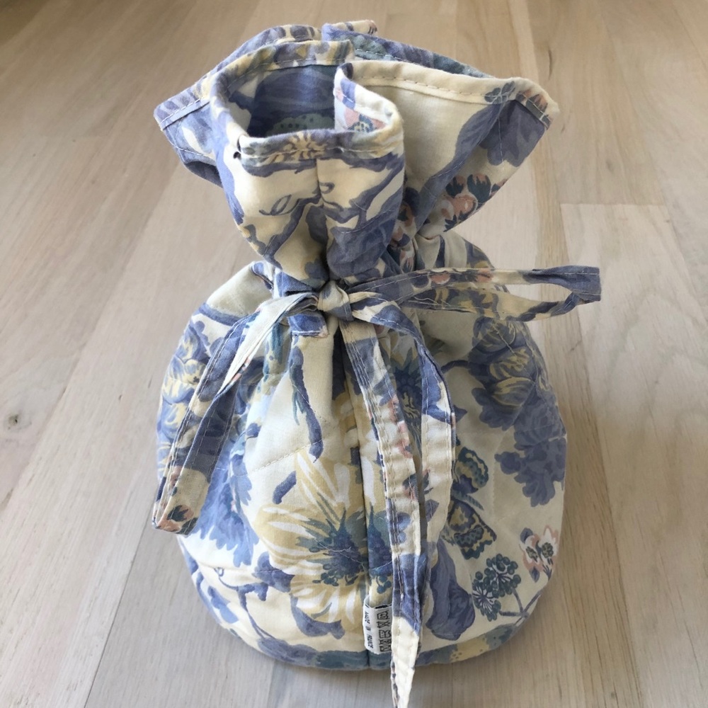 Olivier Desforges France Quilted Fabric Pocket Bag with interior pockets